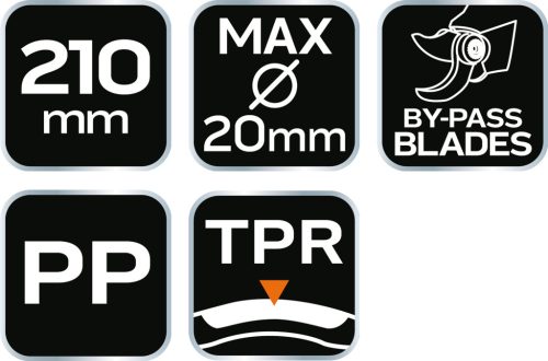 Neo Tools Metszőolló, mellévágó, max 20mm, teflon bevonat, 210mm