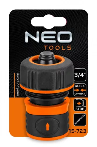Neo Tools tömlő csatlakozó 3/4" két komponensűstop