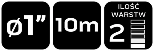 Neo Tools Nyomótömlő merülőszivattyúhoz, 2 rétegű, UV álló, 1", 10m