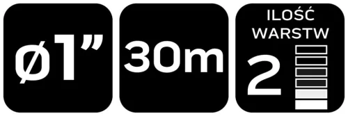 Neo Tools Nyomótömlő merülőszivattyúhoz, 2 rétegű, UV álló, 1", 30m