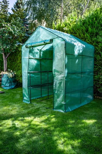 Neo Tools Növényház 143 x 143 x 195cm, PE fólia, fémszerkezet