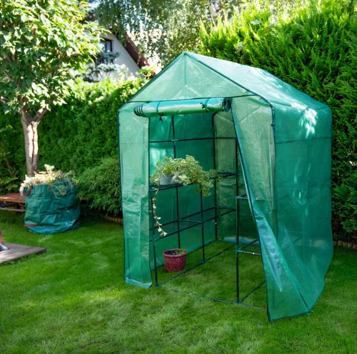 Neo Tools Növényház 143 x 143 x 195cm, PE fólia, fémszerkezet