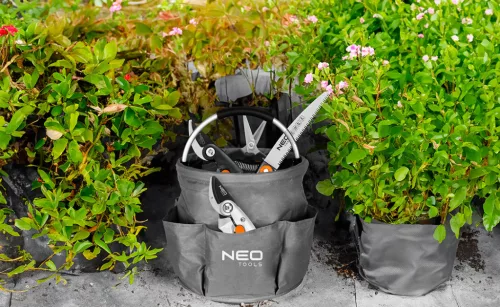 Neo Tools Kerti szerszámos táska, 28x28x27cm, oxford szövet, oldalzsebekkel