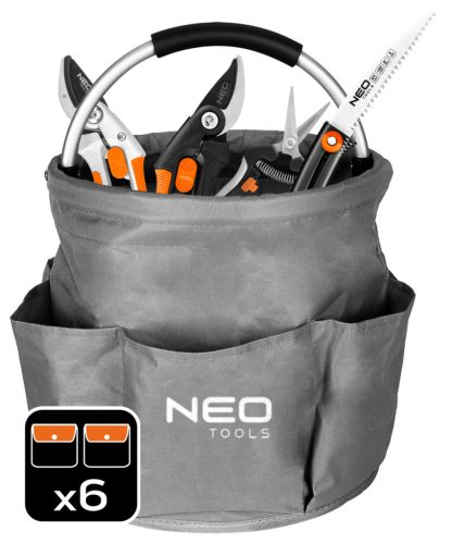 Neo Tools Kerti szerszámos táska, 28x28x27cm, oxford szövet, oldalzsebekkel