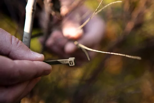 Neo Tools Kerti kötegelő, gyorskötöző 7,6x380mm, 50db, barna