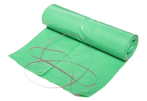 Neo Tools Szemeteszsák 120l, 70x110cm, zöld, erősített húzószalagos, vastagság:40mic, 10db