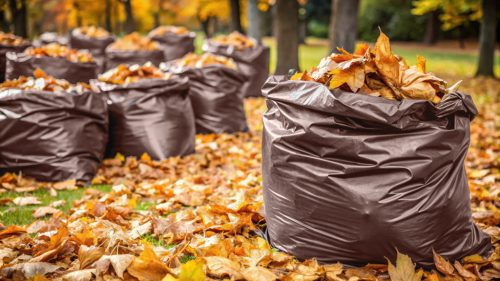 Neo Tools Szemeteszsák 120l, 70x110cm, barna, erősített, vastagság:35mic, 10db