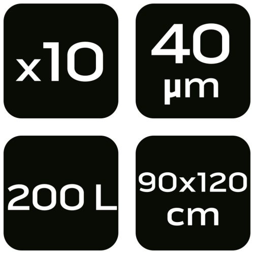 Neo Tools Szemeteszsák 200l, 90x120cm, barna, erősített, vastagság:40mic, 10db