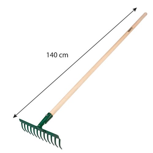 Verto Gereblye, 12 fogú, fa nyéllel