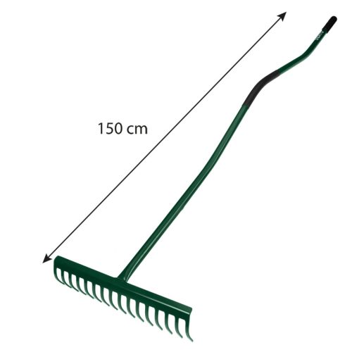 Verto Gereblye, 16 fogú, gumírozott ergonómikus gumírozott fém nyéllel