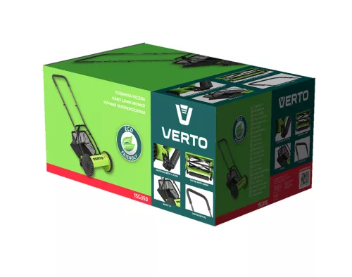 Verto Kézi hajtású fűnyíró, 300mm, 12-45mm