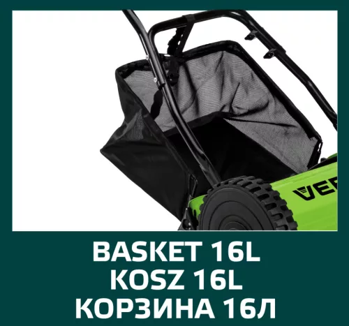 Verto Kézi hajtású fűnyíró, 300mm, 12-45mm