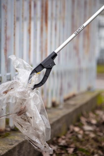 Verto Szemétfelszedő csipesz, rugós, forgófejes, 76cm