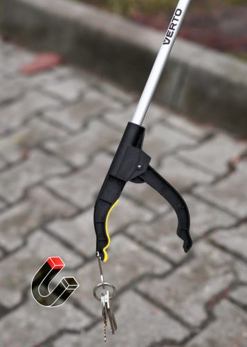 Verto Szemétfelszedő csipesz, rugós, forgófejes, 76cm