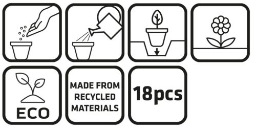 Verto Palántázó doboz, papír, 8x8x7,8cm, 18 db/cs