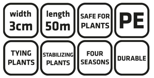 Verto Kerti növénykötöző szalag, hálós, 30mm/50m
