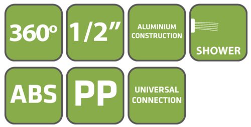 Verto Kerti zuhanyzó, alu vázas, állÍtható fej és magasság