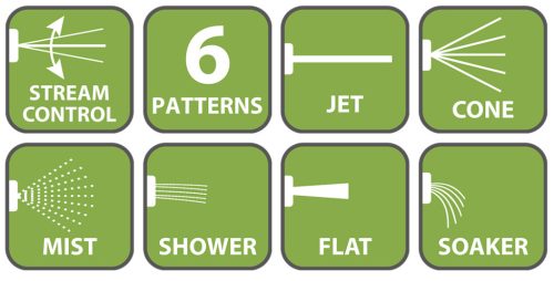 Verto Öntözőpisztoly, 6 funkciós