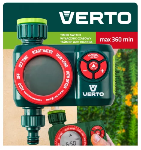 Verto időzítő elekt.programozh.m:360min 13mem