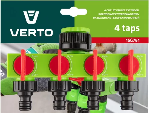 Verto négyutas csap elosztó műa.elzárós vertó