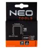 Neo Tools Tűzőkapocs 14mm, J típus, 1000db