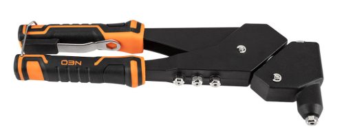 Neo Tools Popszegecshúzó, multi fejbeállítás, acél és alumínium szegecsekhez, 2,4/3,2/4,0/4,8 mm