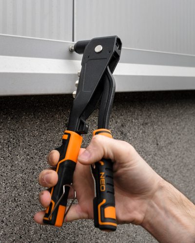 Neo Tools Popszegecshúzó, erősített, acél és alumínium szegecsekhez 2,4/3,2/4,0/4,8 mm