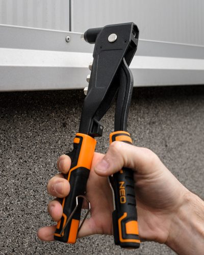 Neo Tools Popszegecshúzó, erősített, acél és alumínium szegecsekhez 2,4/3,2/4,0/4,8 mm