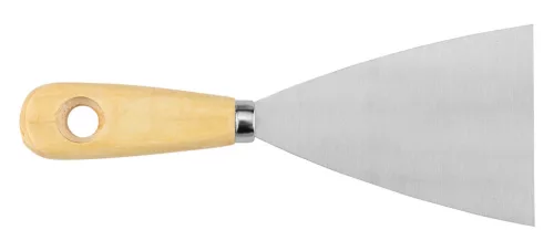 Topex Festékkaparó, spakli, 80mm, rozsdamentes acél, fanyelű
