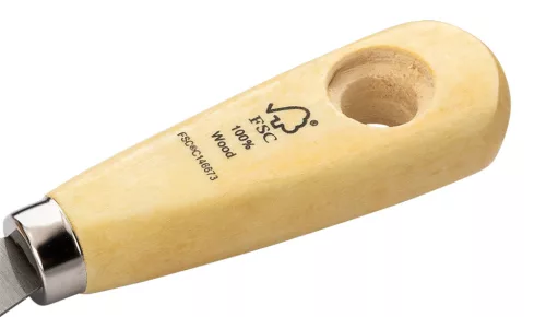 Topex Festékkaparó, spakli, 100mm, rozsdamentes acél, fanyelű