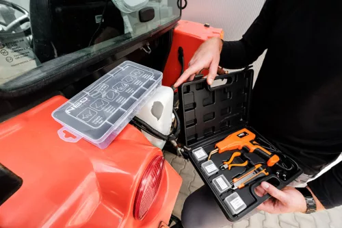 Neo Tools Műanyagjavító kapocs készlet 19-158-hoz, fém, 6 tipus 100-100db