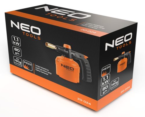Neo Tools Gázforrasztó, gázégő, 190g-os palackhoz, piezó gyújtással