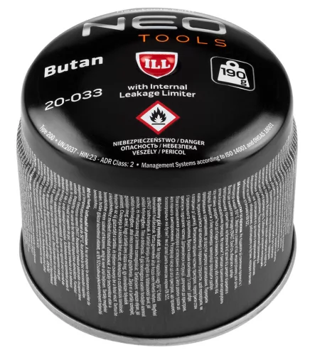 Neo Tools Gázforrasztó, perzselő, gázégő 4db tartállyal, 190g, szelepes tartállyal