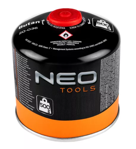 Neo Tools Kemping gázégő+ 2db gázpalack