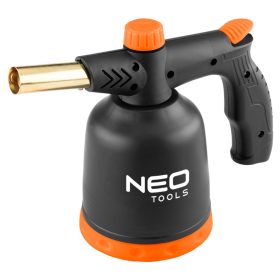   Neo Tools Gázforrasztó, gázégő, 190g-os palackhoz, piezó gyújtással, 360 fokos működés