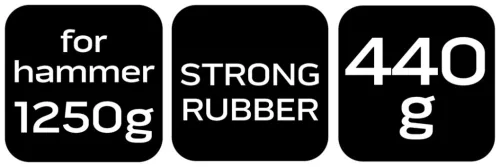 Neo Tools Gumifeltét kalapácshoz, kemény gumi, 1.25kg-os kalapácsokhoz