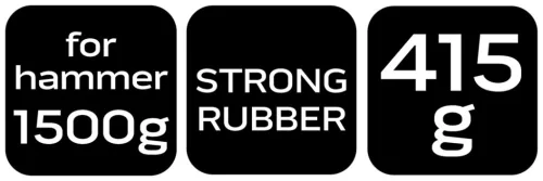 Neo Tools Gumifeltét kalapácshoz, kemény gumi, 1.5kg-os kalapácsokhoz