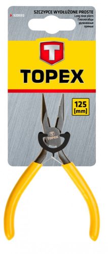 Topex műszerész laposfogó h.egyenes 125mm