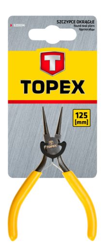 Topex Precíziós kerekcsőrű fogó 140mm