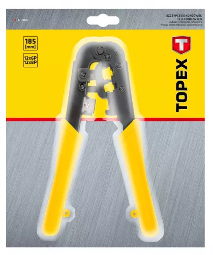 Topex krimpelőfogó 185mm 6p,8p