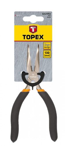 Topex hosszúcsőrű fogó hajl.műszerész 115mm