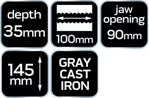 Neo Tools Gépsatu, 2 irányban állítható 100mm