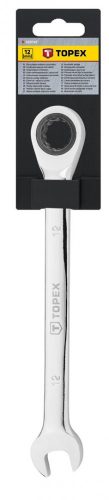Topex csillag-villáskulcs racsnis 12mm