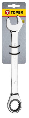 Topex csillag-villáskulcs racsnis 24mm