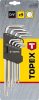Topex imbuszkulcs készlet  5 ágú 9r.ts10-50. furatos hosszú