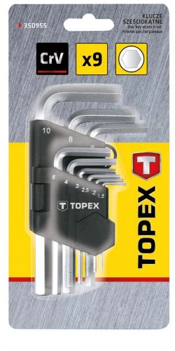 Topex imbuszkulcs készlet 9r. 1,5-10mm