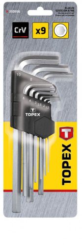 Topex imbuszkulcs készlet 9r. 1,5-10mm hossszított