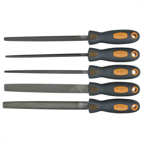 Neo Tools reszelő készlet 5r. 200/2 gumírozott nyéllel
