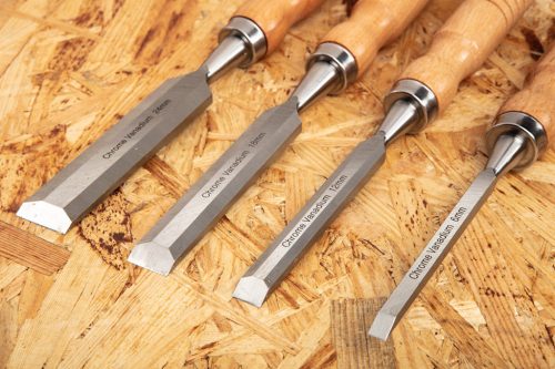 Neo Tools Favéső készlet 6, 12, 18, 24mm, 4db-os fa nyéllel