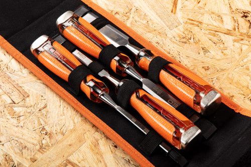 Neo Tools Favéső készlet 4db-os 6, 12, 18, 24. Kétkomponensű markolat, gyöngyvászon tok